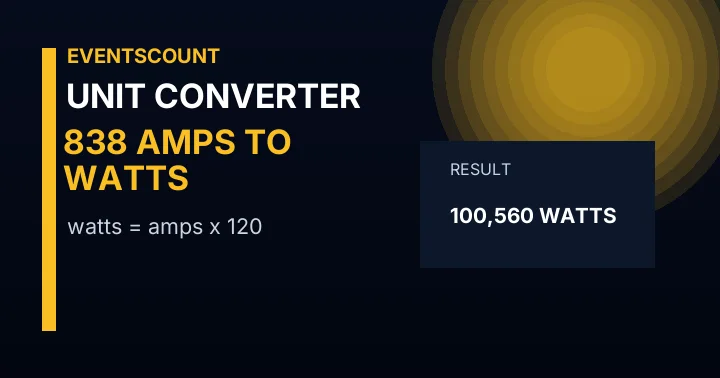 838 Amps To Watts