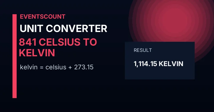 841 Celsius To Kelvin