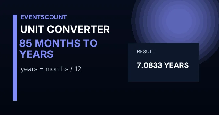 85 Months To Years
