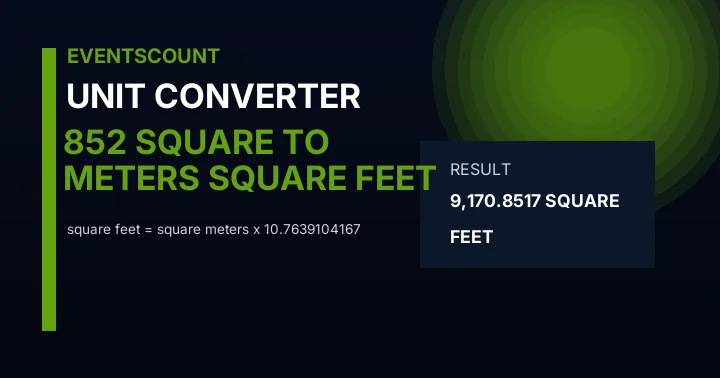 852 Square Meters To Square Feet