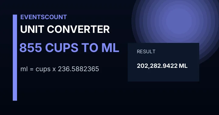 855 Cups To Ml