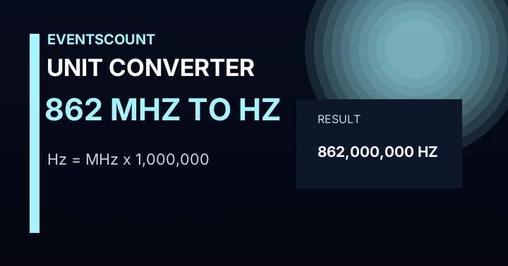 862 MHz To Hz