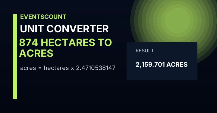 874 Hectares To Acres