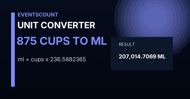 875 Cups To Ml