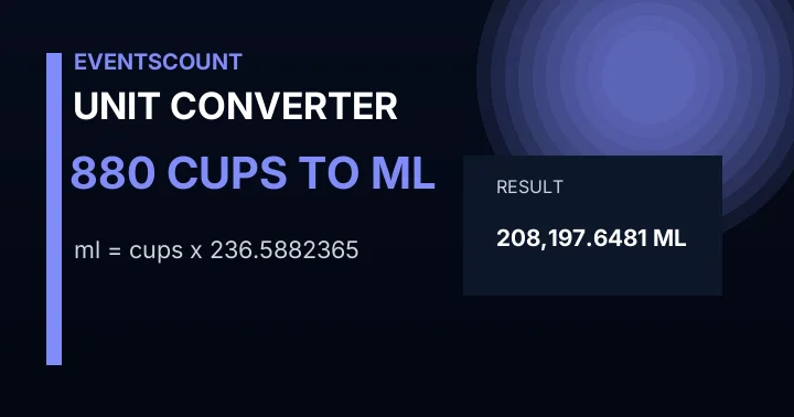 880 Cups To Ml