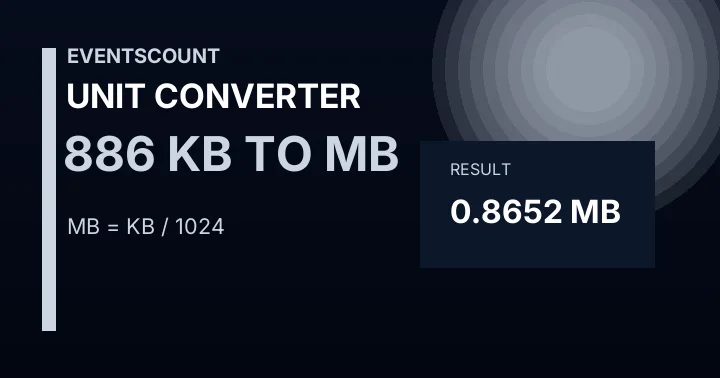 886 KB To MB