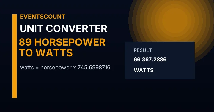 89 Horsepower To Watts