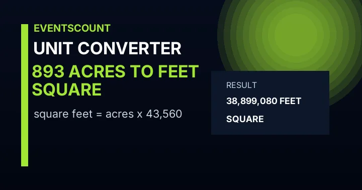 893 Acres To Square Feet