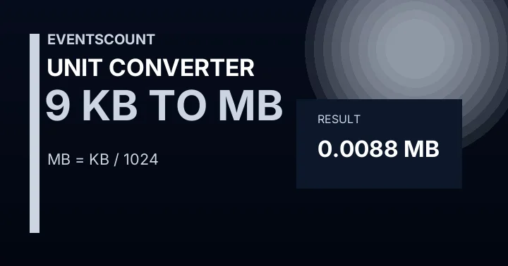 9 KB To MB