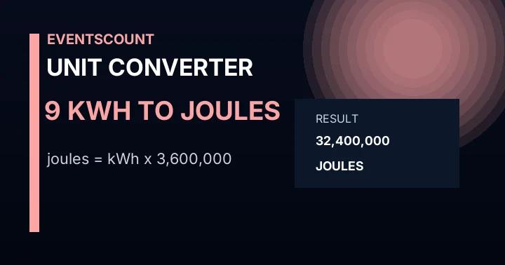 9 KWh To Joules