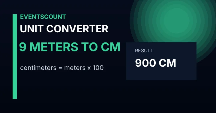 9 Meters To Cm