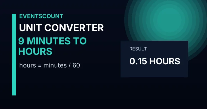 9 Minutes To Hours