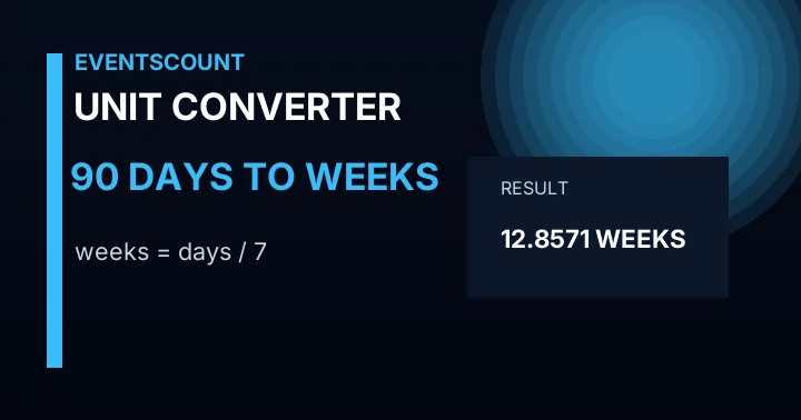 90 Days To Weeks