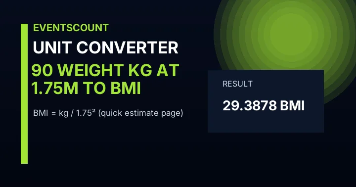 90 Weight Kg At 1.75m To BMI