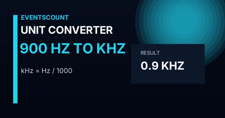 900 Hz To KHz