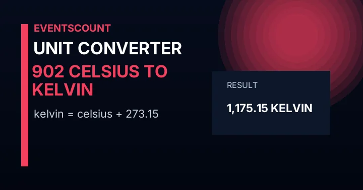 902 Celsius To Kelvin
