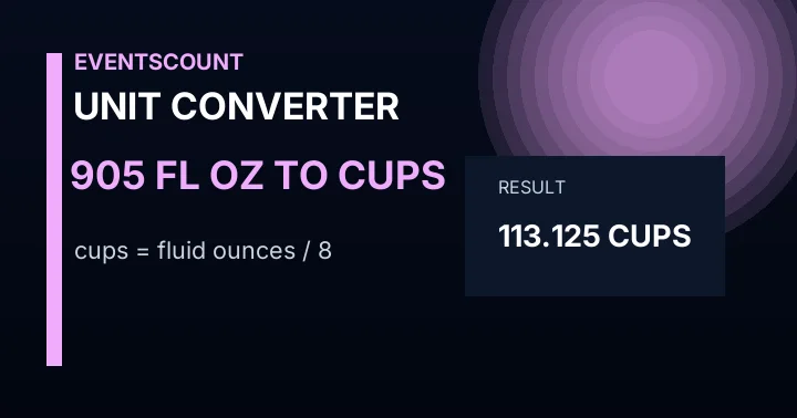 905 Fl Oz To Cups