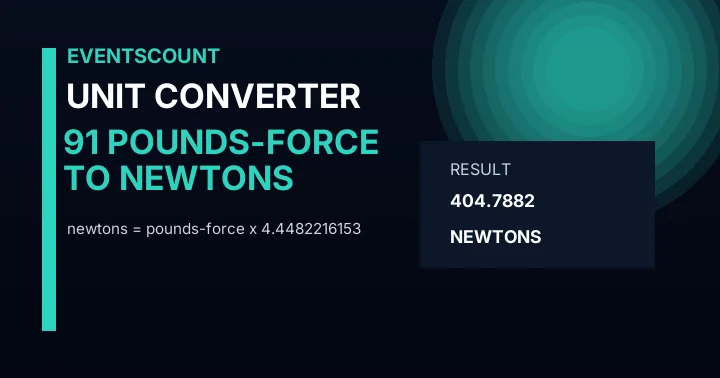 91 Pounds-force To Newtons