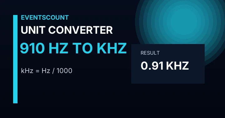 910 Hz To KHz