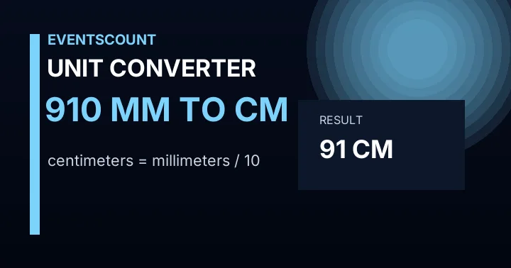 910 Mm To Cm