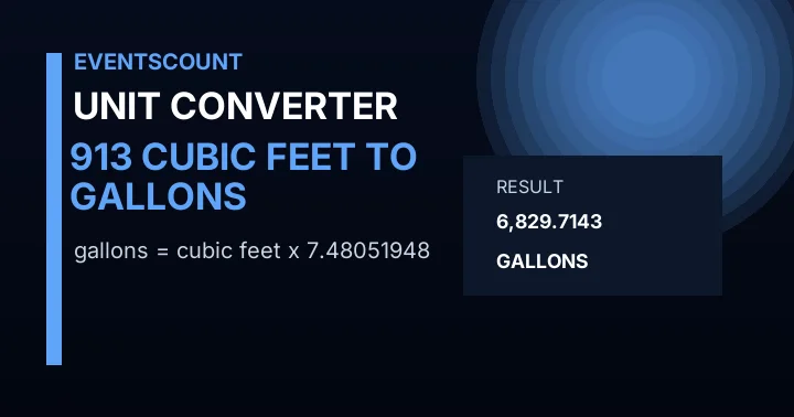 913 Cubic Feet To Gallons