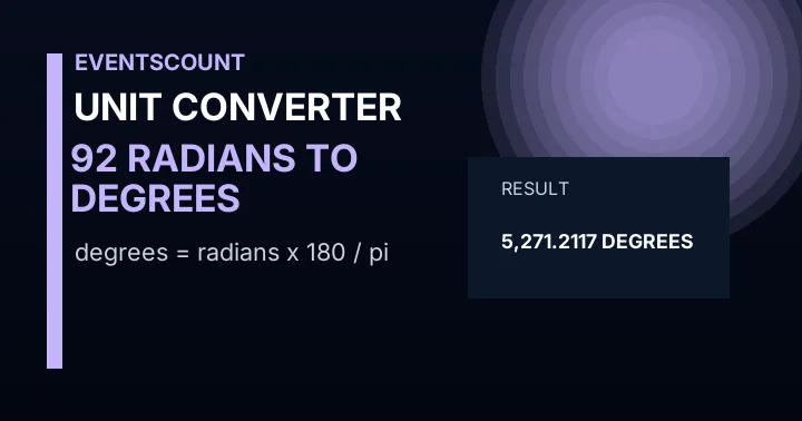 92 Radians To Degrees