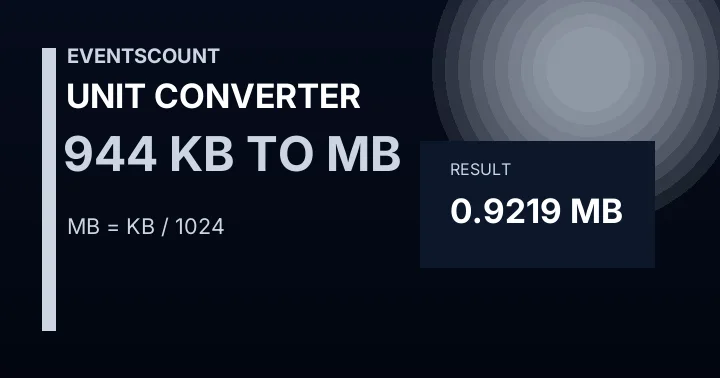 944 KB To MB