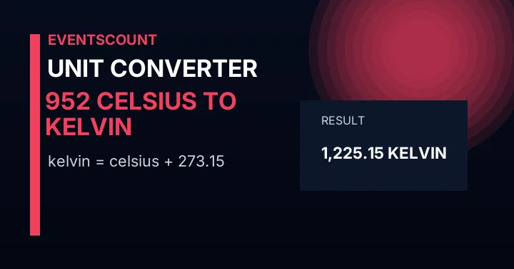 952 Celsius To Kelvin