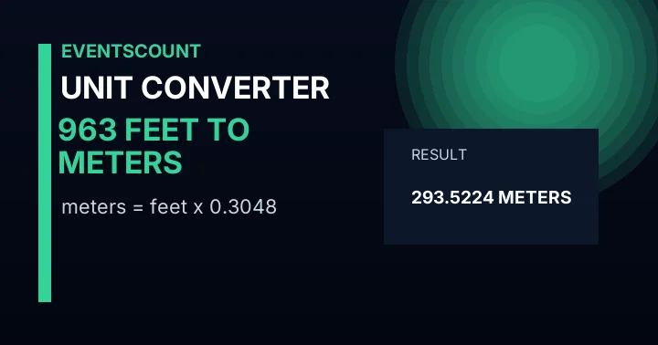 963 Feet To Meters