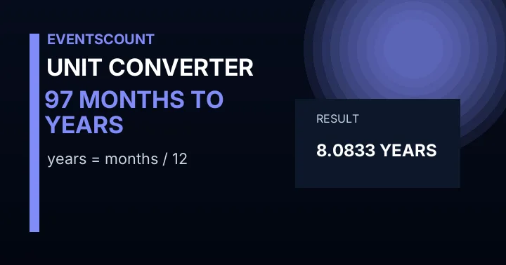 97 Months To Years