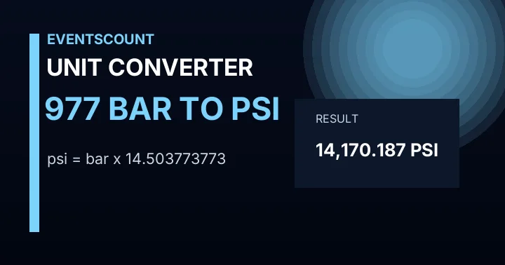977 Bar To Psi