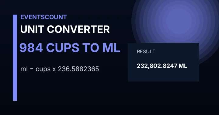 984 Cups To Ml