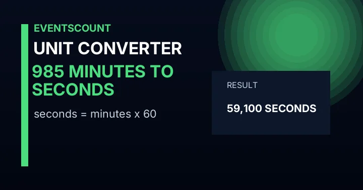 985 Minutes To Seconds