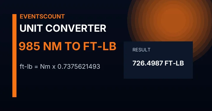 985 Nm To Ft-lb