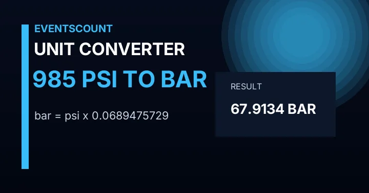 985 Psi To Bar