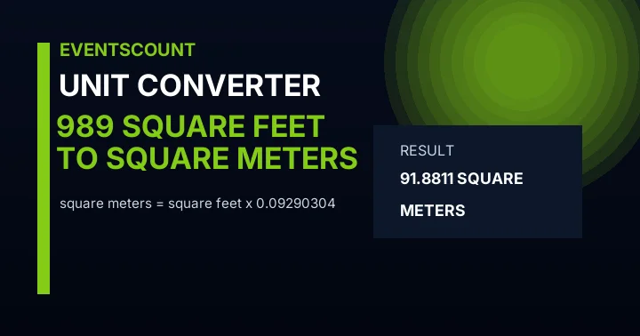 989 Square Feet To Square Meters