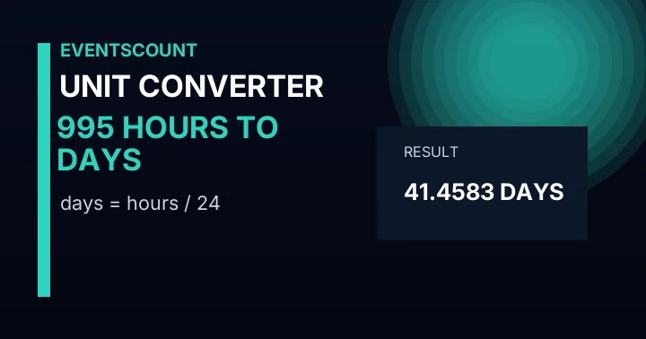 995 Hours To Days