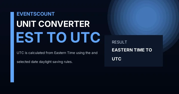 EST to UTC Converter