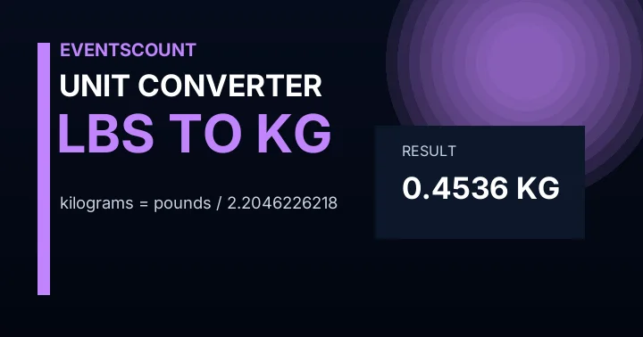 Lbs to Kg Converter