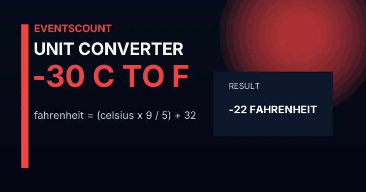 -30 C to F