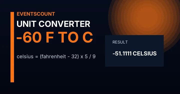 -60 F to C