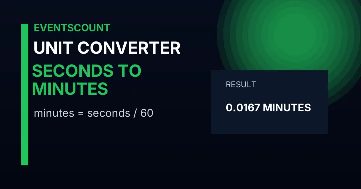 Seconds to Minutes Converter