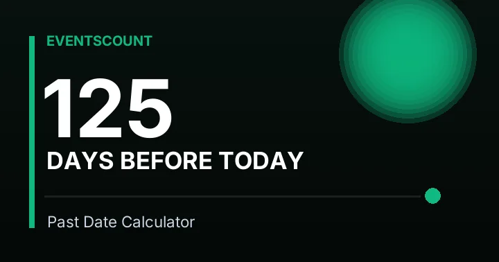 125 Days Before Today