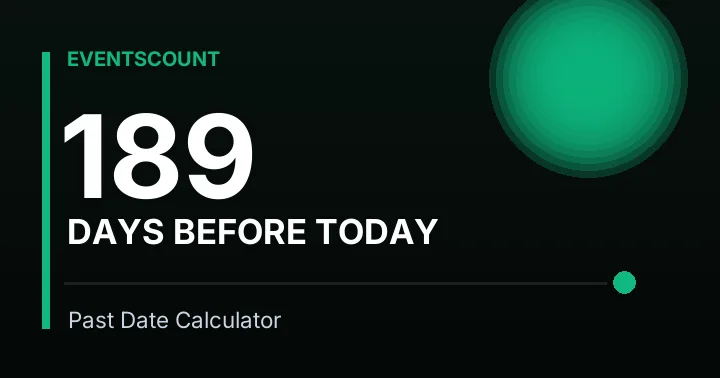 189 Days Before Today