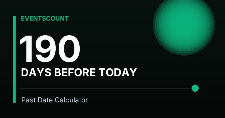 190 Days Before Today