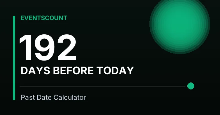 192 Days Before Today