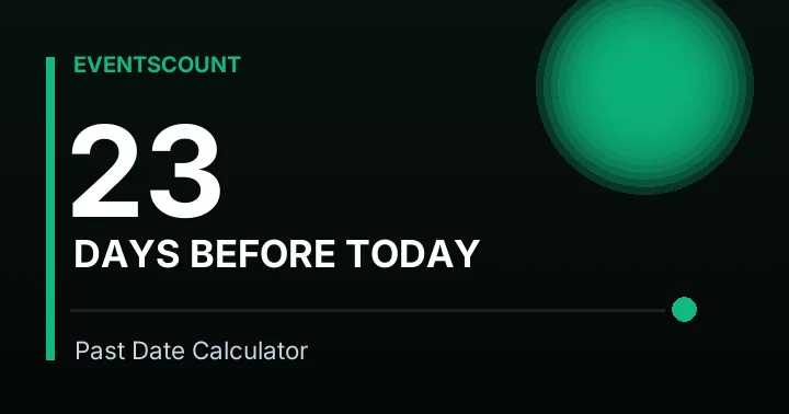 23 Days Before Today
