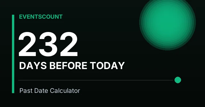 232 Days Before Today
