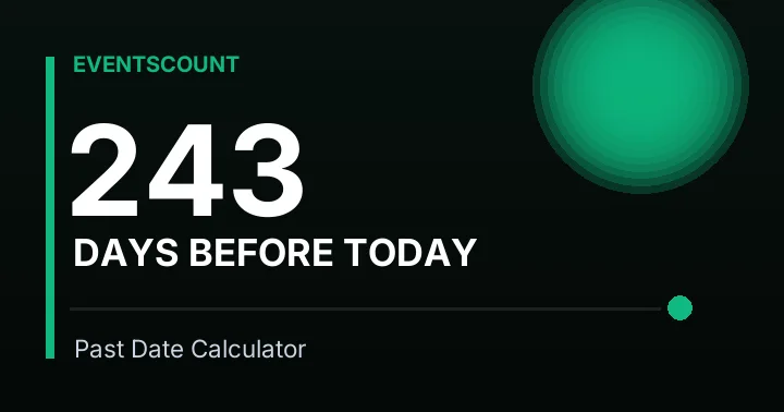 243 Days Before Today