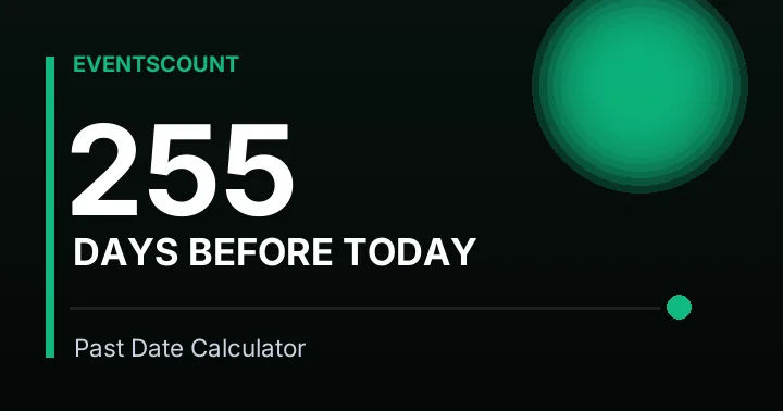 255 Days Before Today